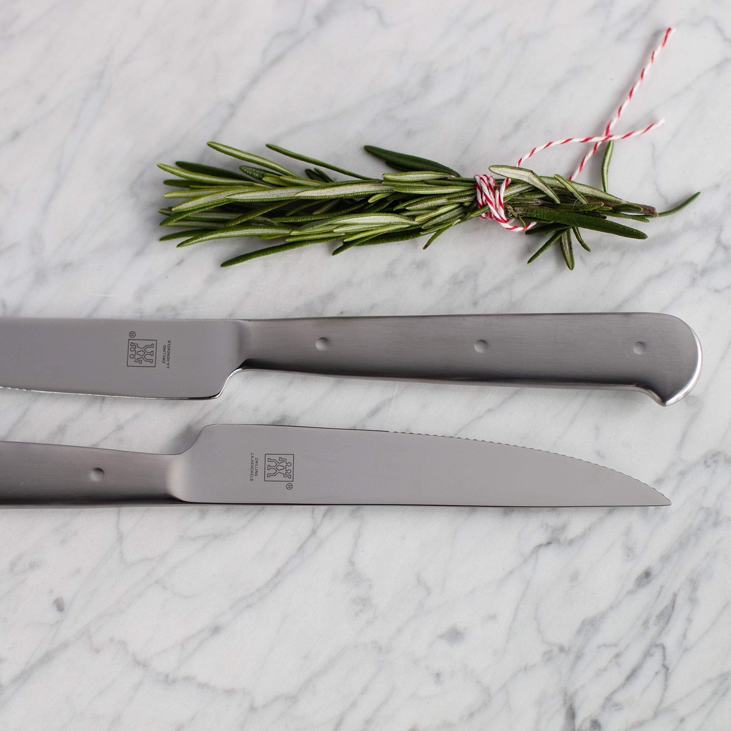 ZWILLING stainless steel blade forged from a single piece for durability.