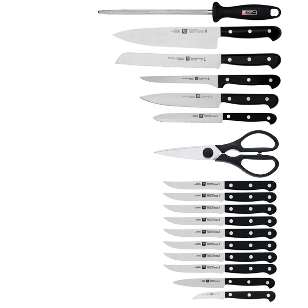 ZWILLING Twin Gourmet Classic 8-piece steak knives deliver even, smooth slices.