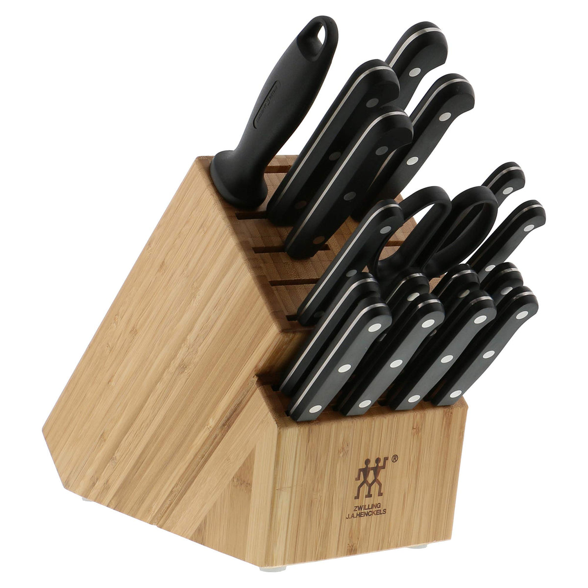 ZWILLING Twin Gourmet Classic knife block set keeps knives organized for easy prep.
