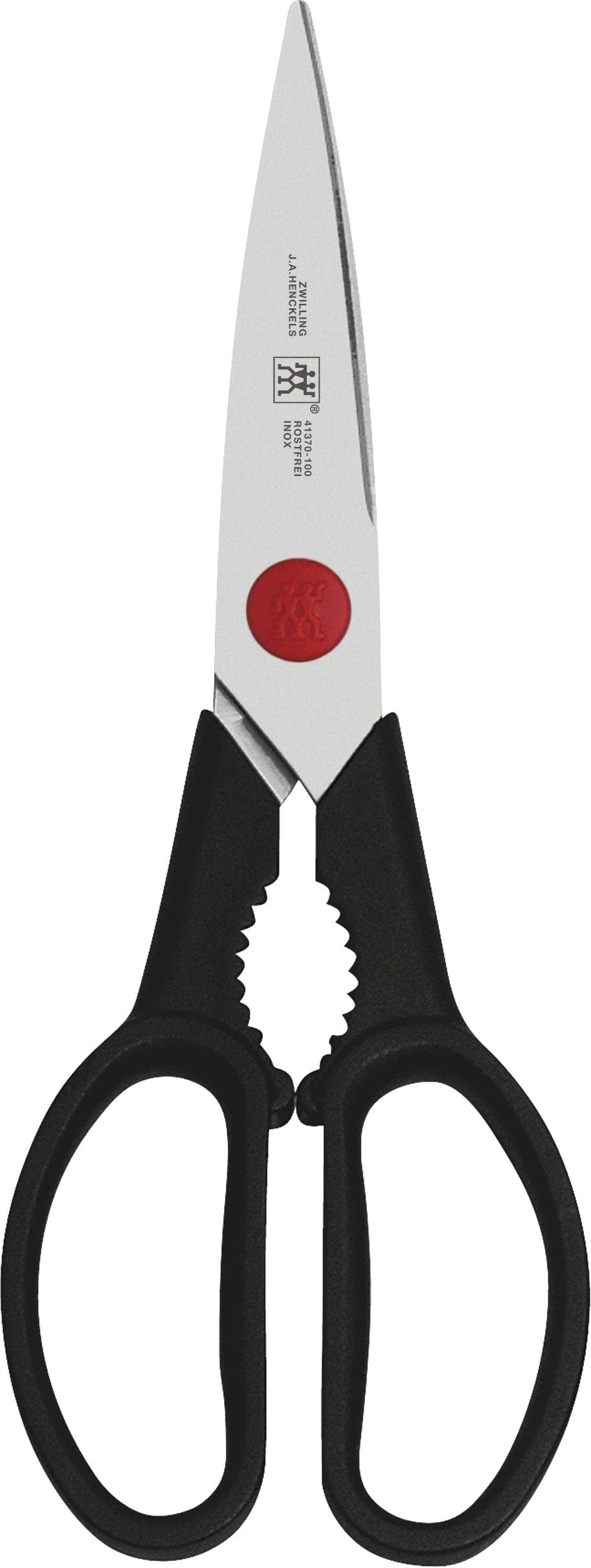 ZWILLING TWIN L kitchen shears blade close-up for precise cutting on paper and fabric.