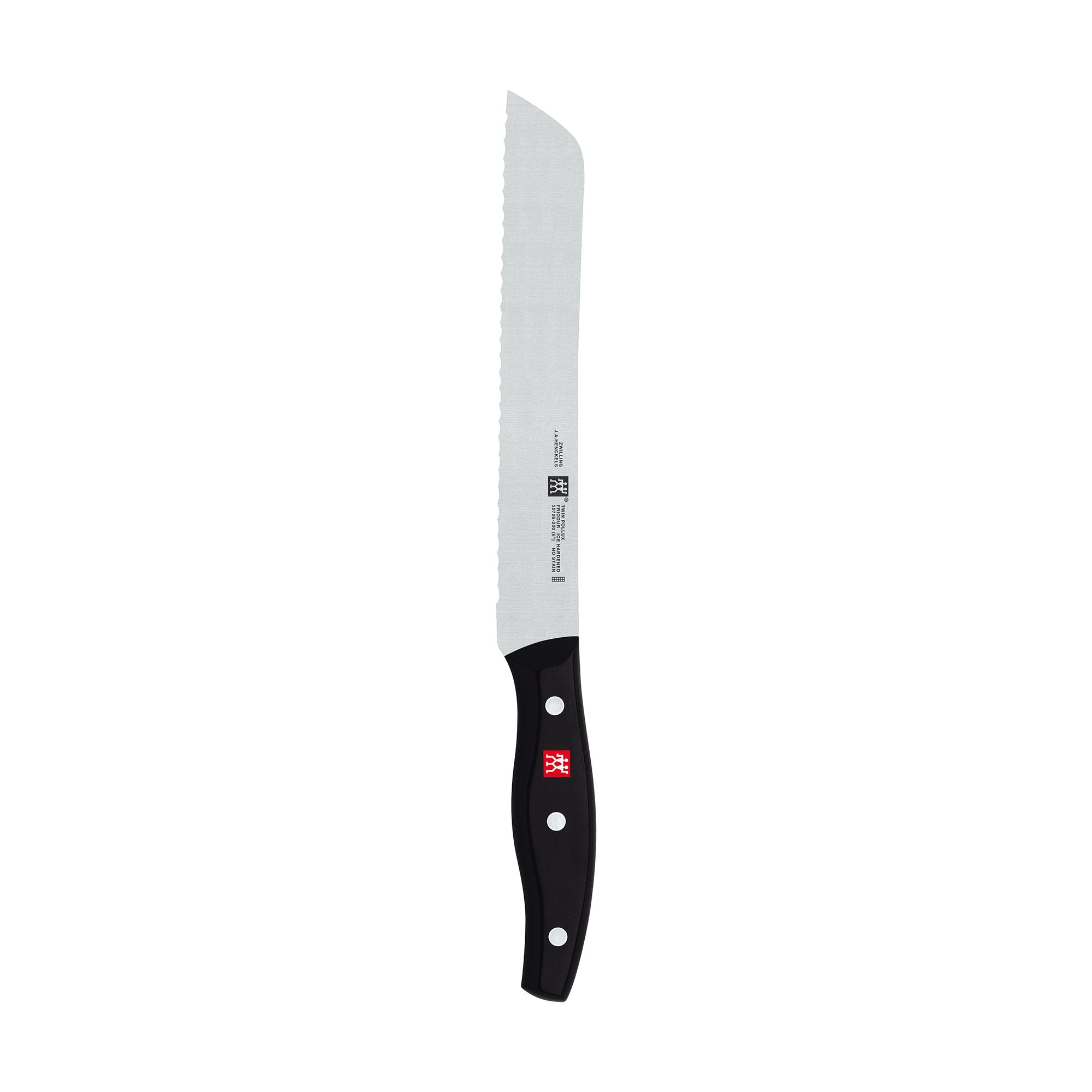 ZWILLING TWIN Signature 8-inch bread knife blade edge for clean, even slicing.