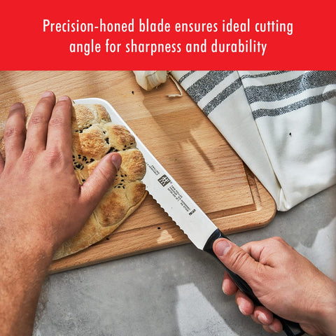 ZWILLING TWIN Signature 8-inch bread knife made in Germany for quality craftsmanship.