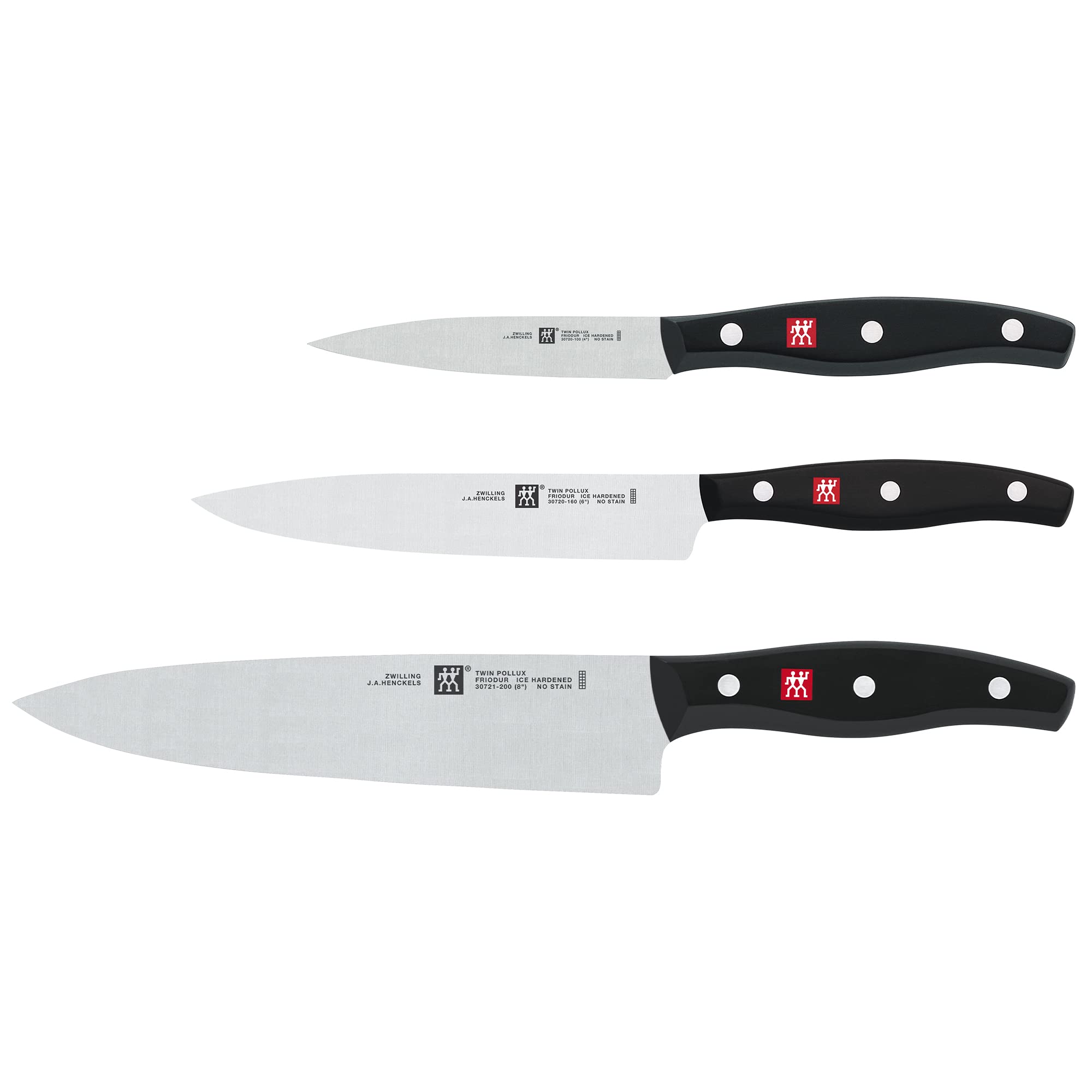 ZWILLING Twin Signature FRIODUR blade close-up showing ice-hardened steel