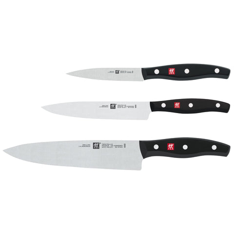 ZWILLING Twin Signature FRIODUR blade close-up showing ice-hardened steel