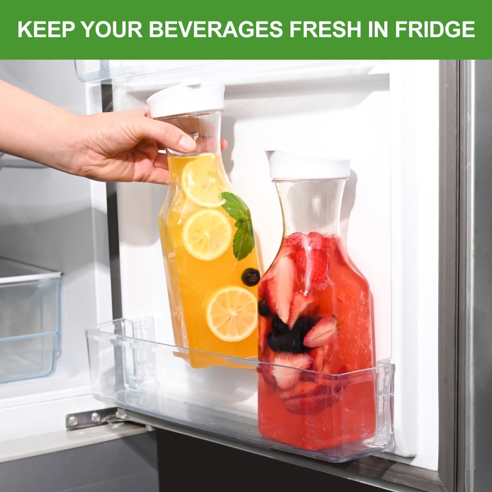 ZWYSLFCY clear beverage container front view highlights contents