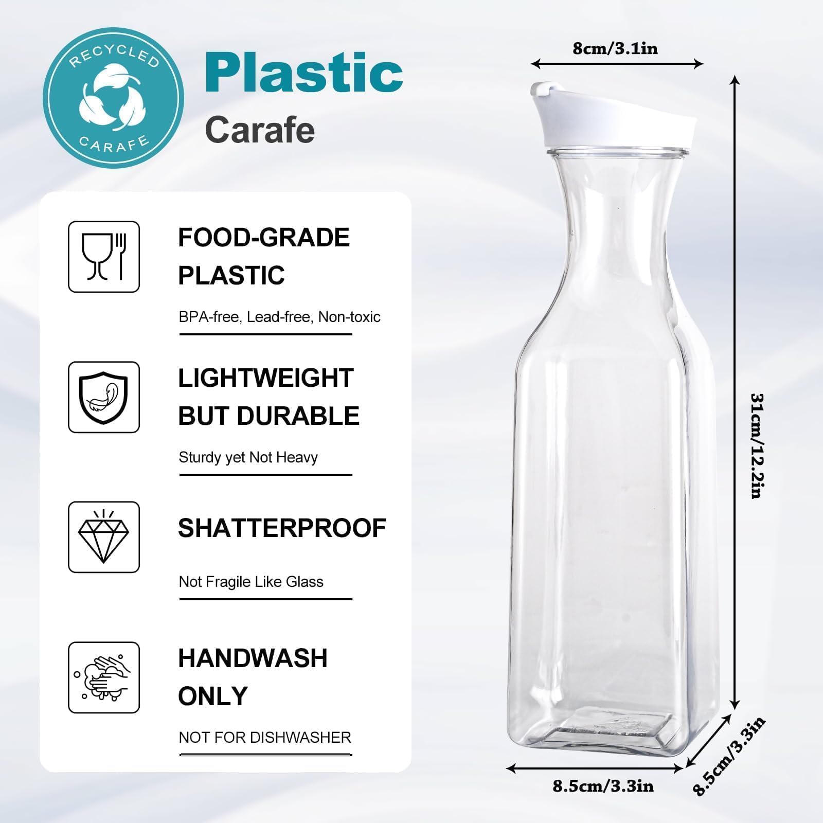 ZWYSLFCY carafe designed to fit fridge doors with airtight seal