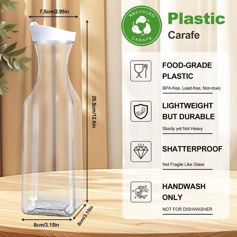 ZWYSLFCY square-base juice carafe 1L saves space in fridge and on desk