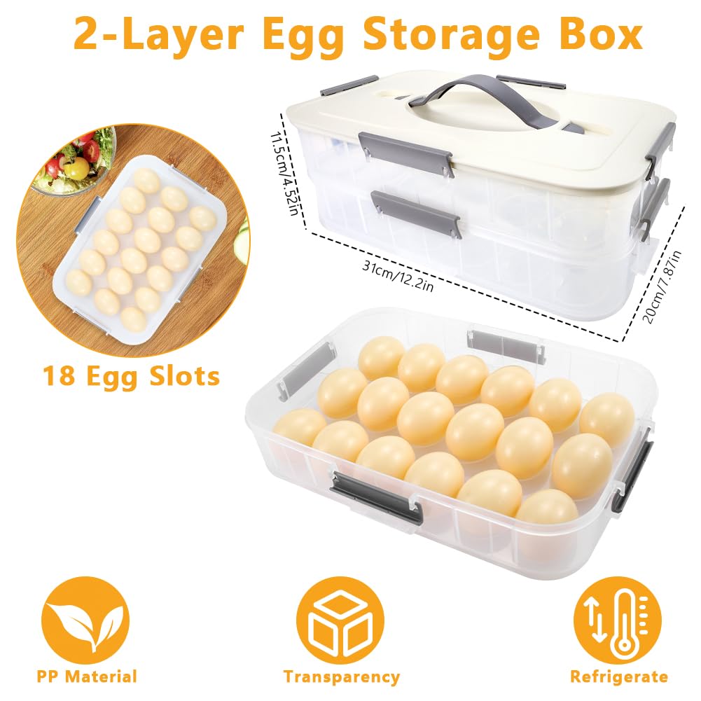 Zxbaers 36-piece deviled egg tray carrier helps organize the fridge