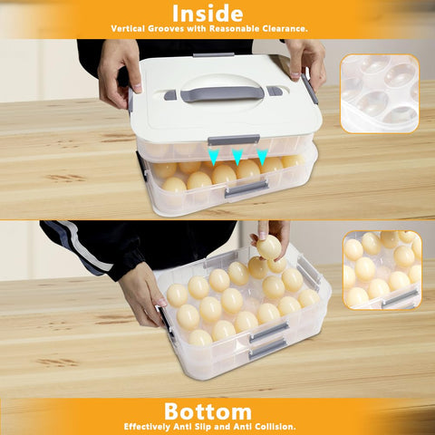 Zxbaers stackable egg holder saves fridge space and reduces clutter