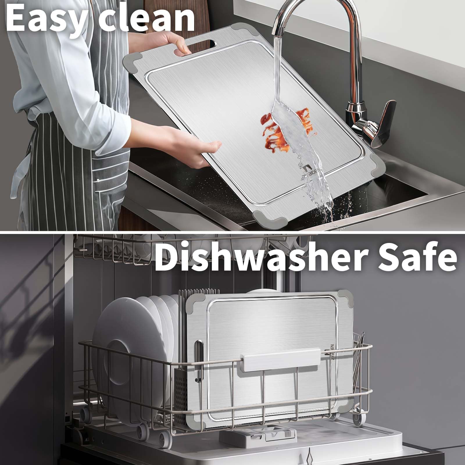 ZYBIDEAL food-grade material offers durable, safe cutting for everyday meals