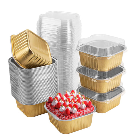 Zycozzn mini square baking pans with lids for organized wedding dessert prep