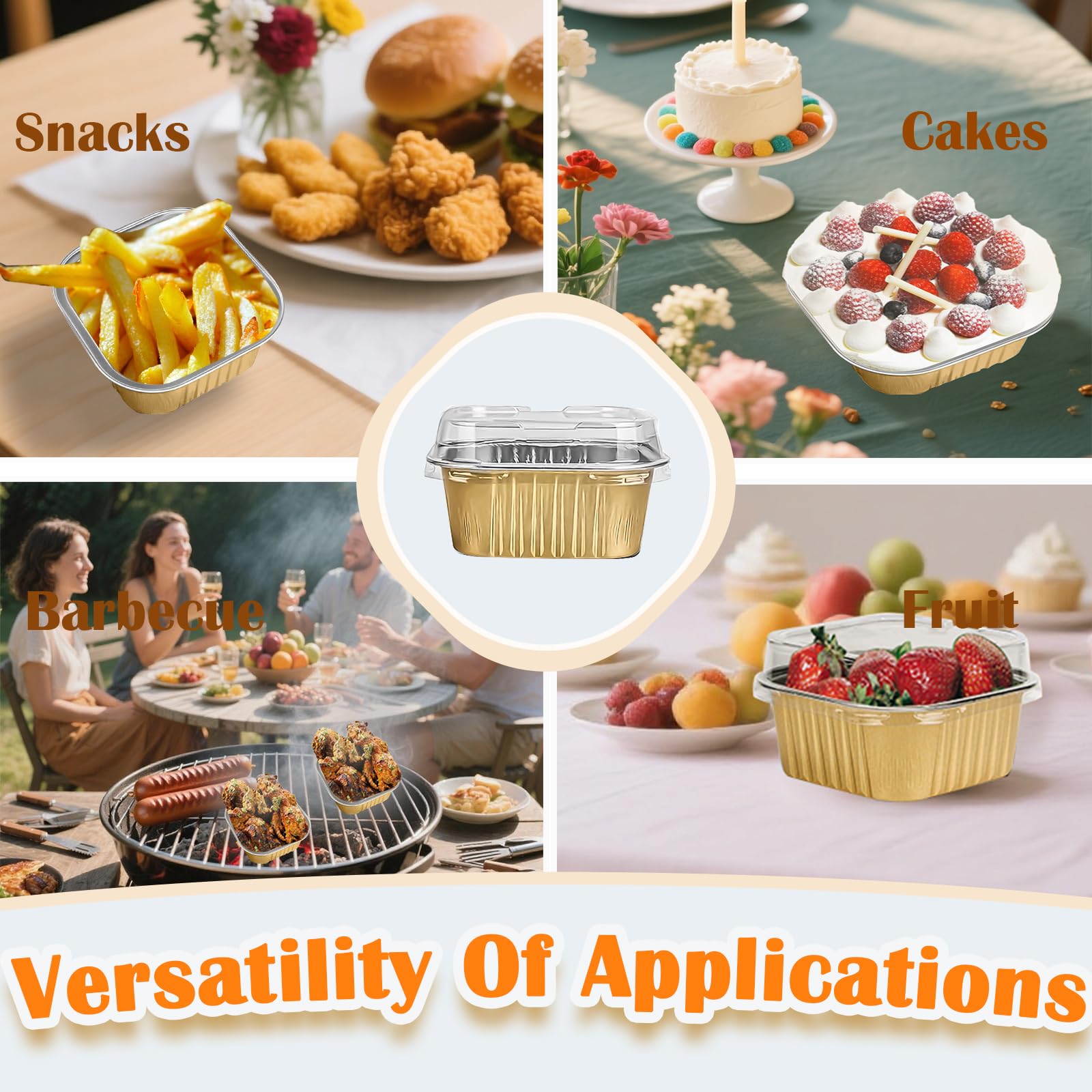 Zycozzn stackable disposable pans simplify storage and cleanup after parties
