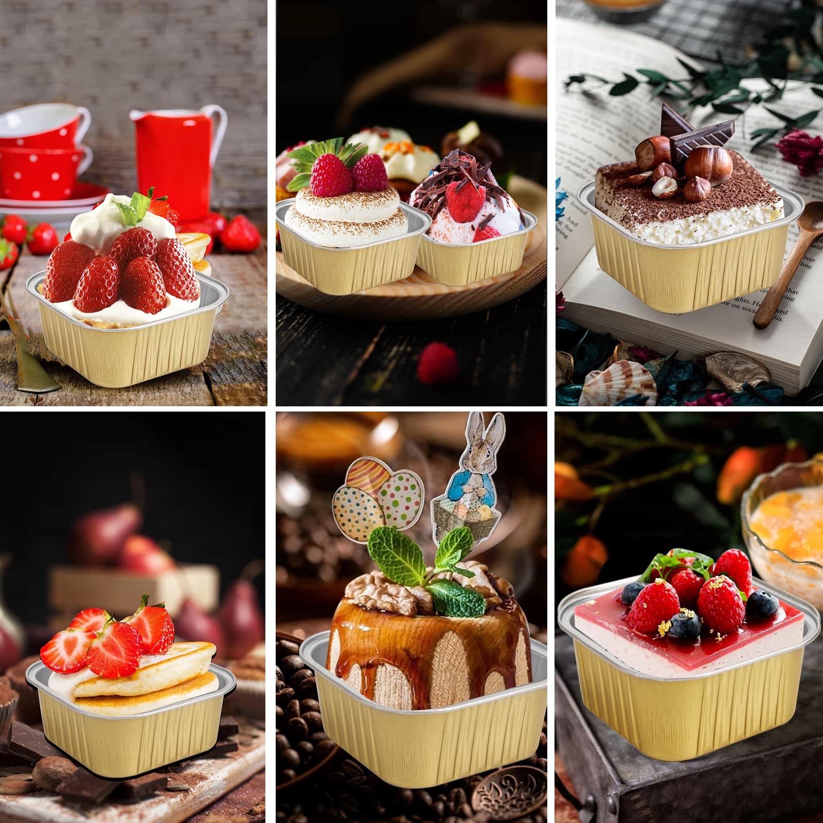 Zycozzn versatile mini pans for cupcakes custards and puddings
