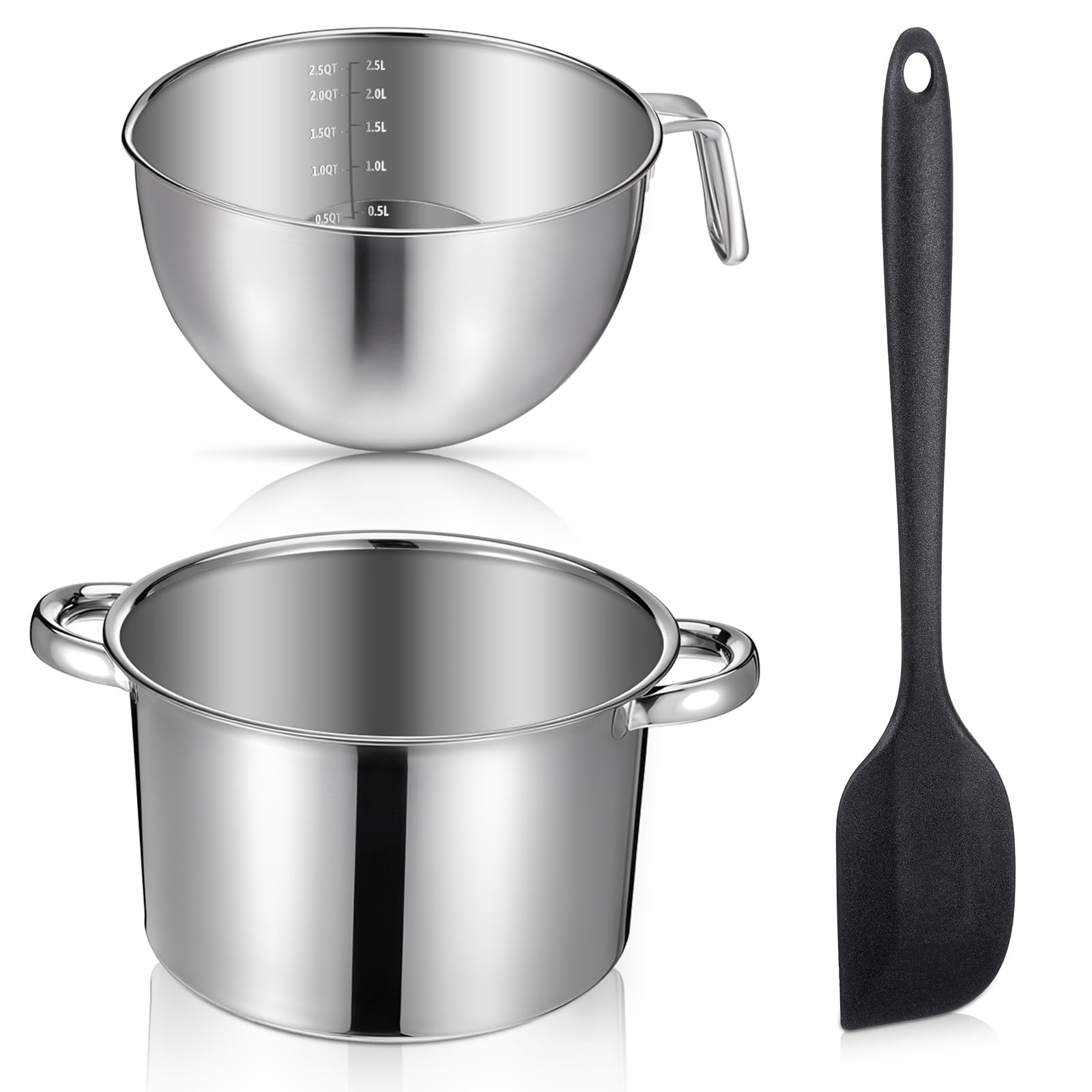 Zyghjort double boiler set on stove for precise melting without scorching