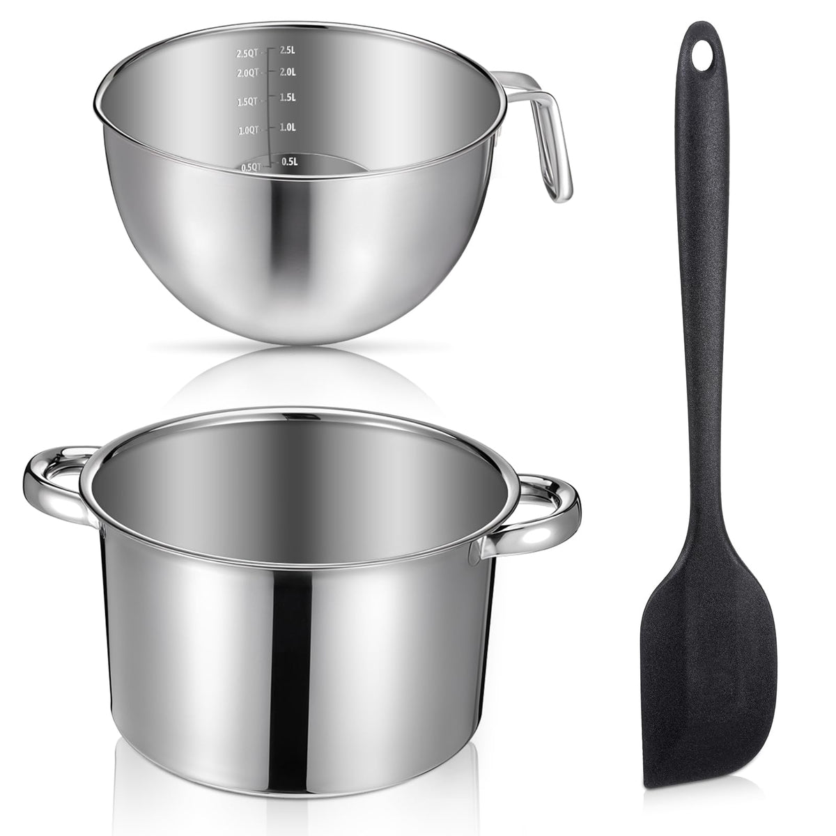 Zyghjort double boiler set on stove for precise melting without scorching