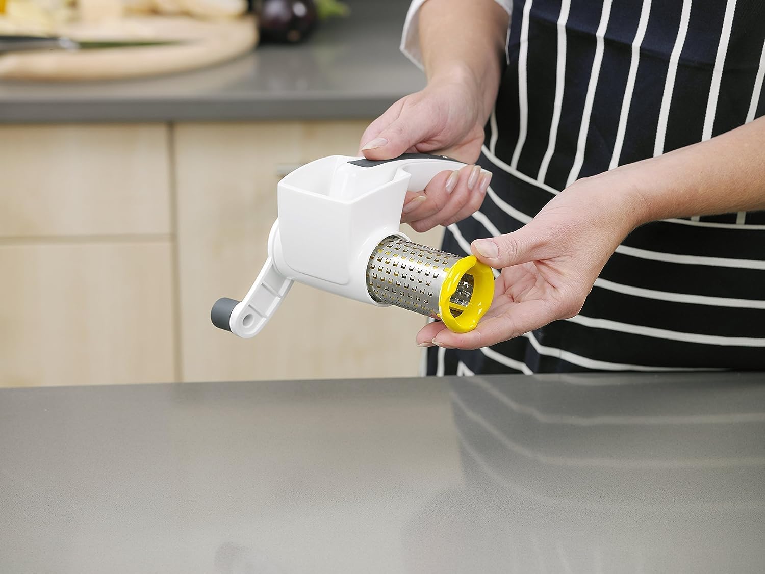 Zyliss Classic Cheese Grater provides quick, clean results with minimal effort