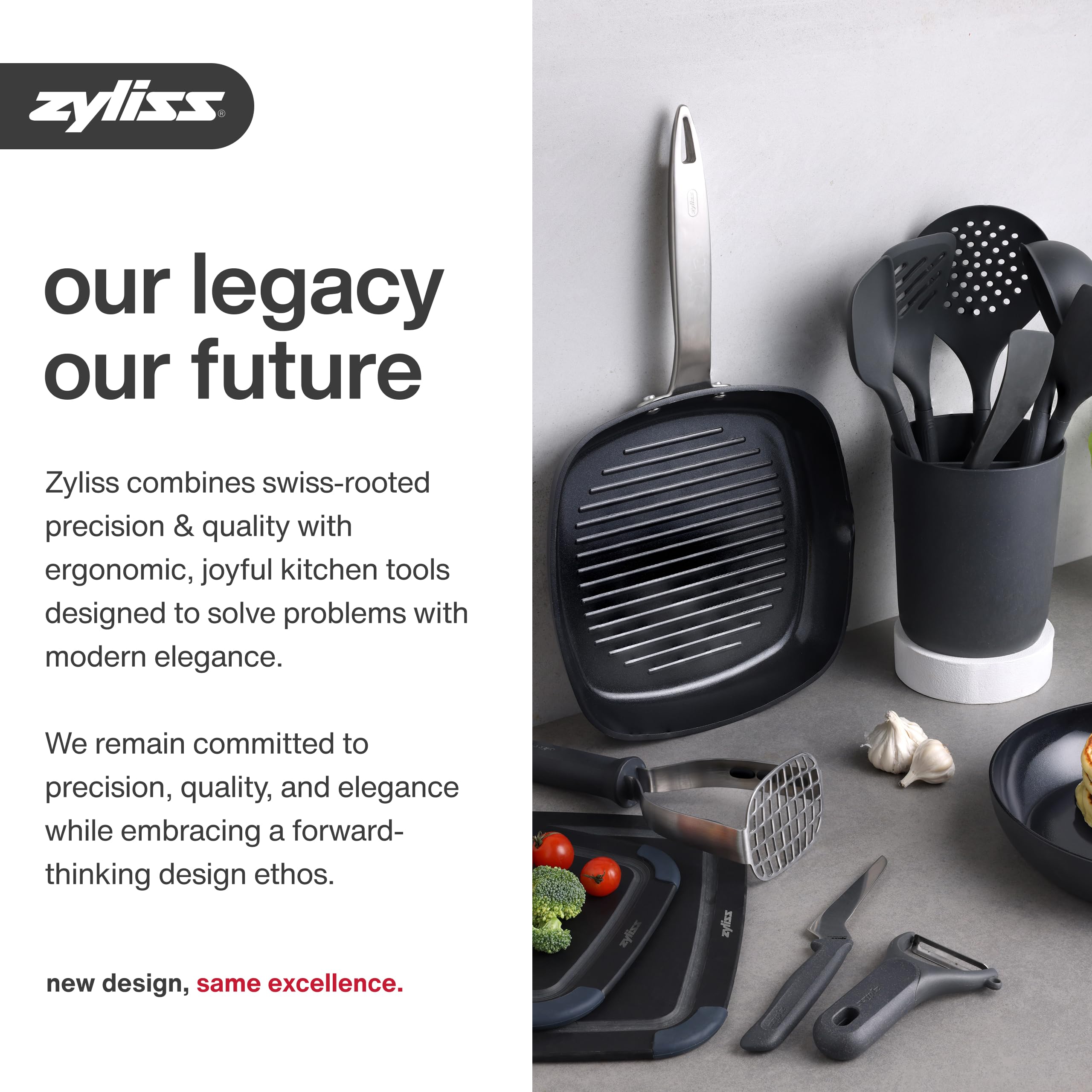 Zyliss ergonomic design suits both left- and right-handed cooks