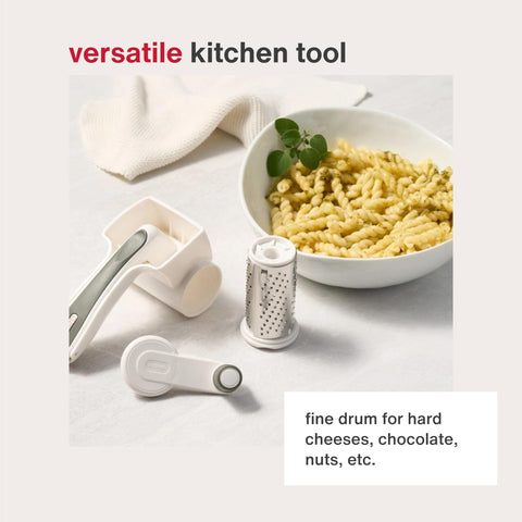 Zyliss Classic grater disassembles for quick, thorough cleaning.