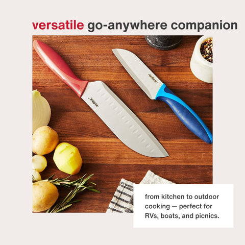 Zyliss ergonomic soft-grip handles reduce fatigue during prep