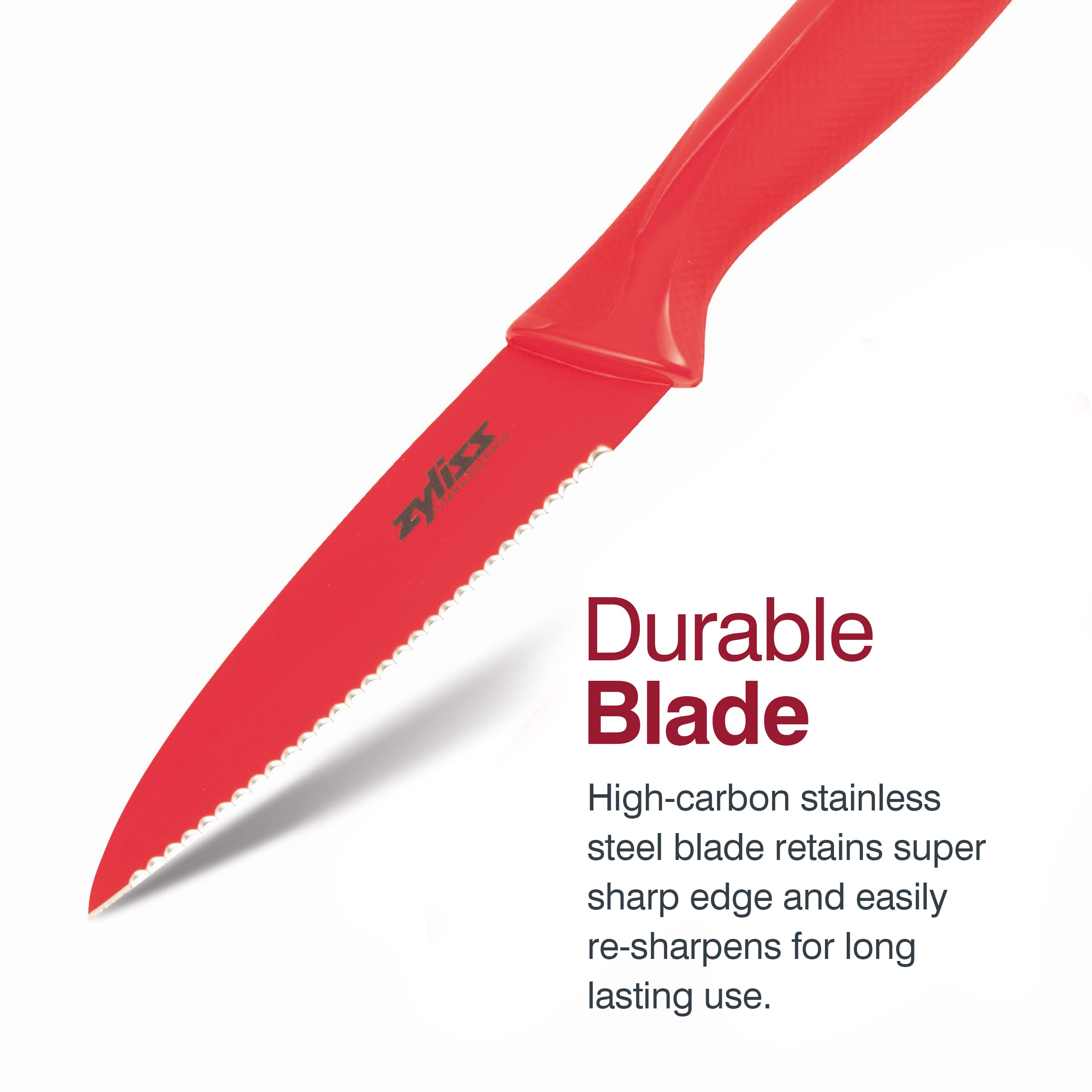 Zyliss knives featuring soft-touch handles reduce hand fatigue during prep.
