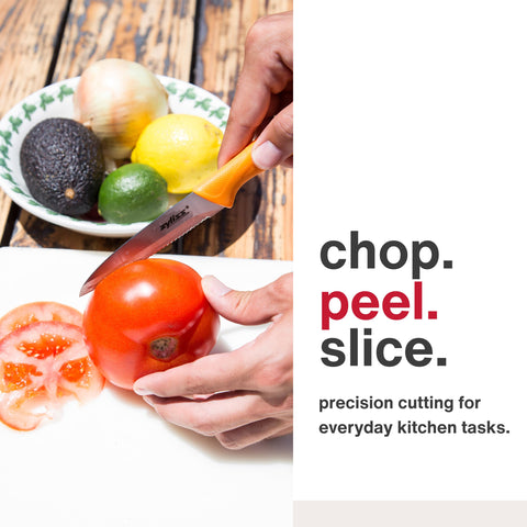 Close-up of Zyliss high-carbon stainless blades for lasting sharpness