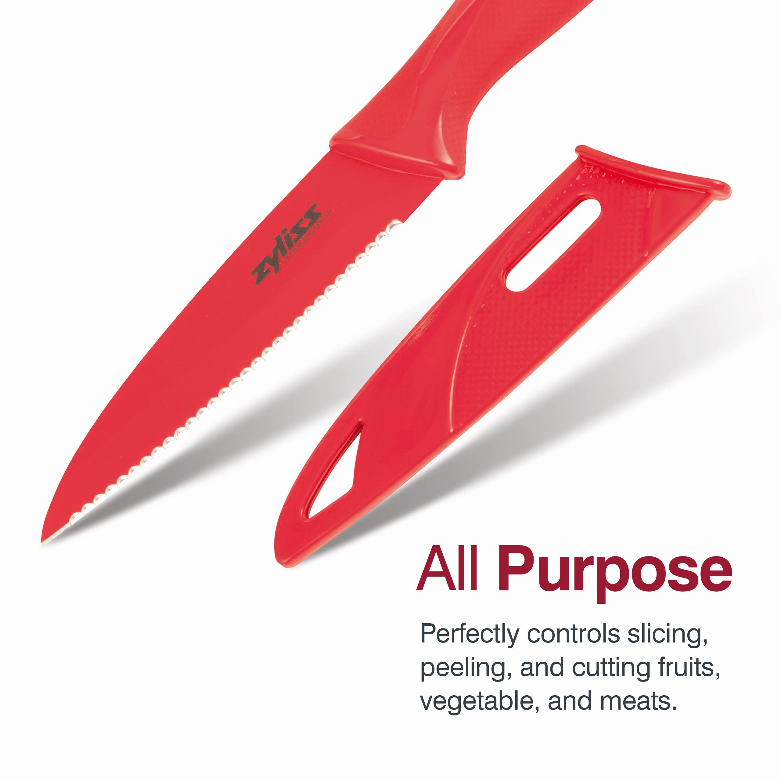 Zyliss knife sheath keeps blades protected during travel and storage.