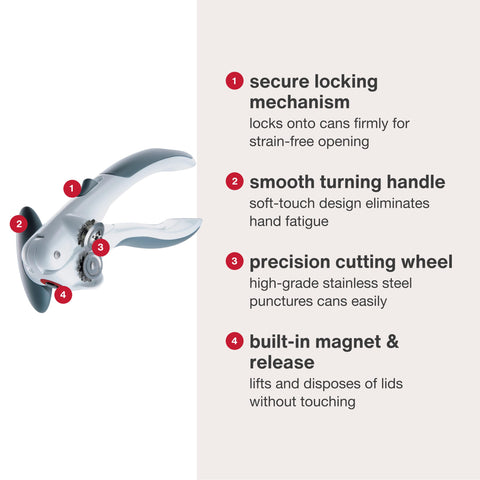 Zyliss Lock N' Lift smooth-edge cut delivers clean openings