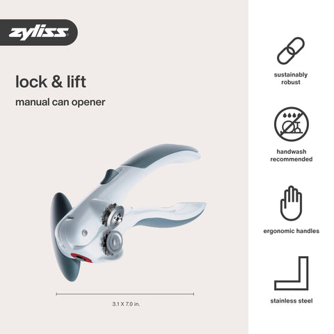 Zyliss Lock N' Lift soft-touch grip improves control