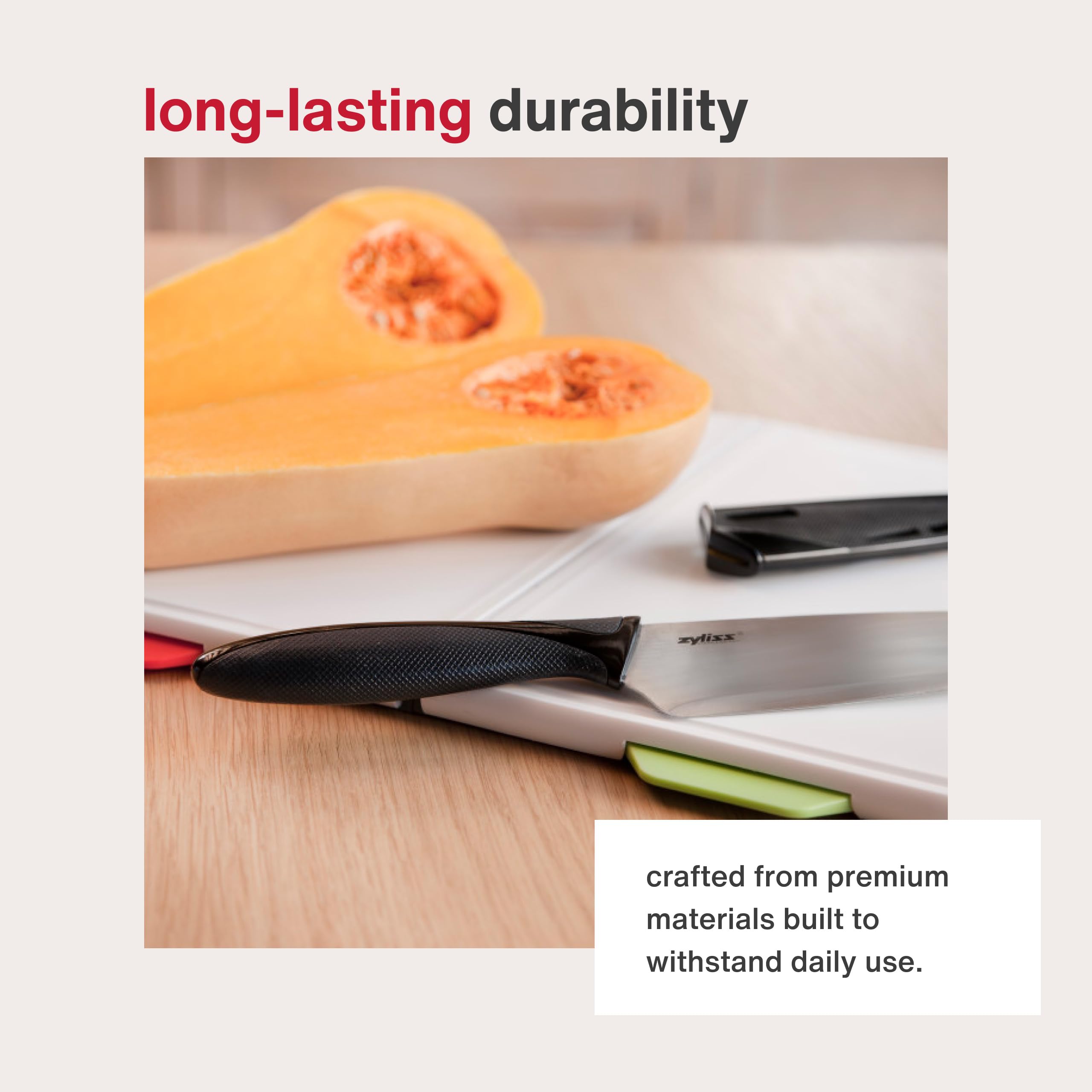Zyliss knife with sheath ideal for meats and herb prep