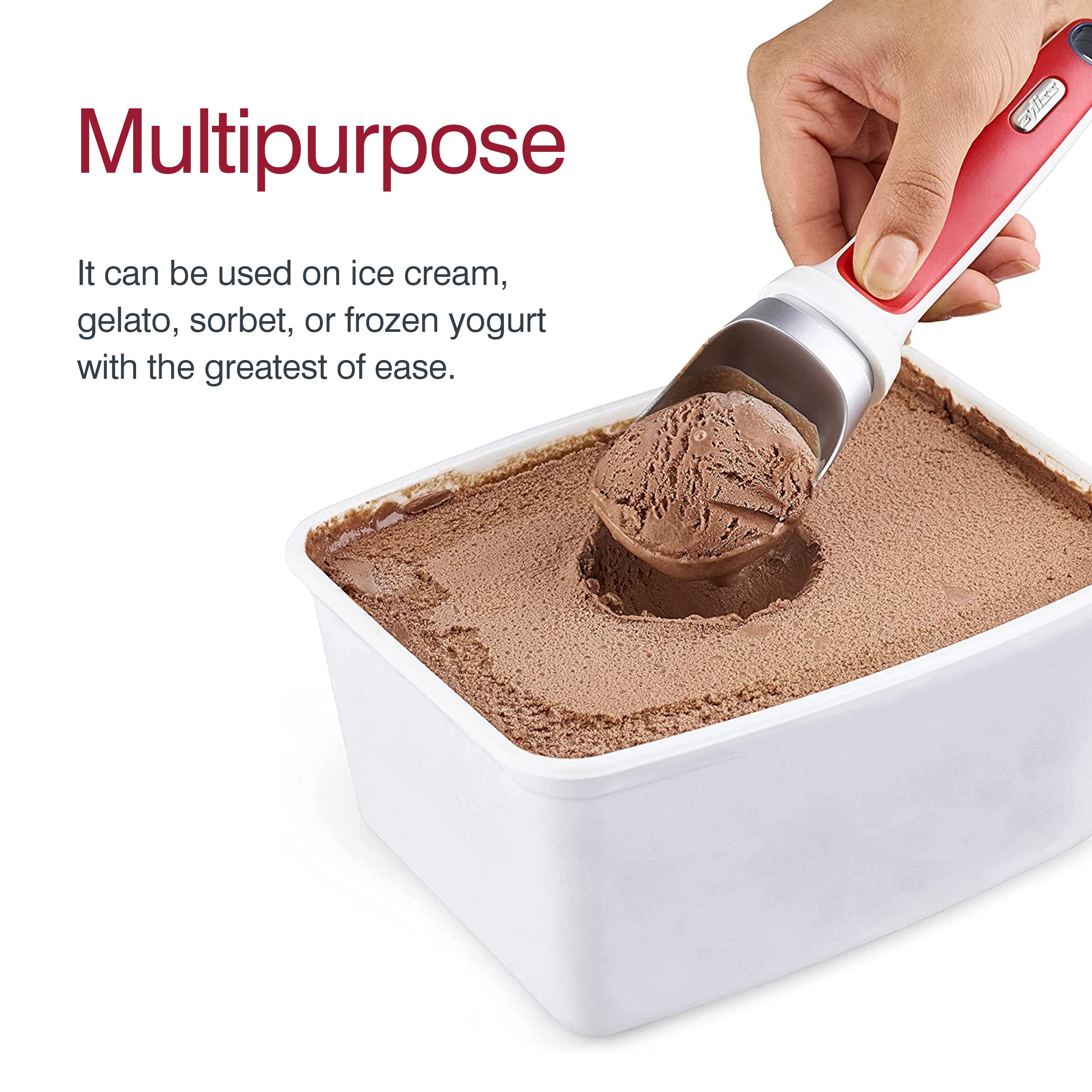 Zyliss Right Scoop BPA-free design with no anti-freeze agents.