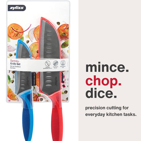Zyliss 7-inch Santoku knife for versatile chopping of ingredients