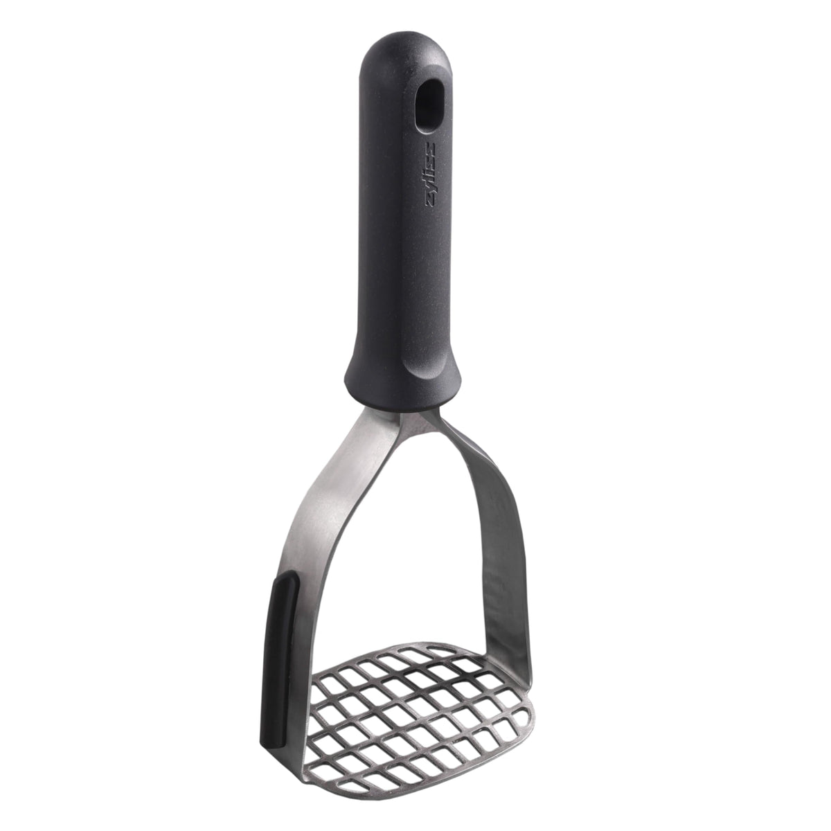 Zyliss stainless steel potato masher for smooth, professional texture.