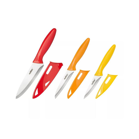 Zyliss utility knives with sheath set for safe, efficient kitchen prep