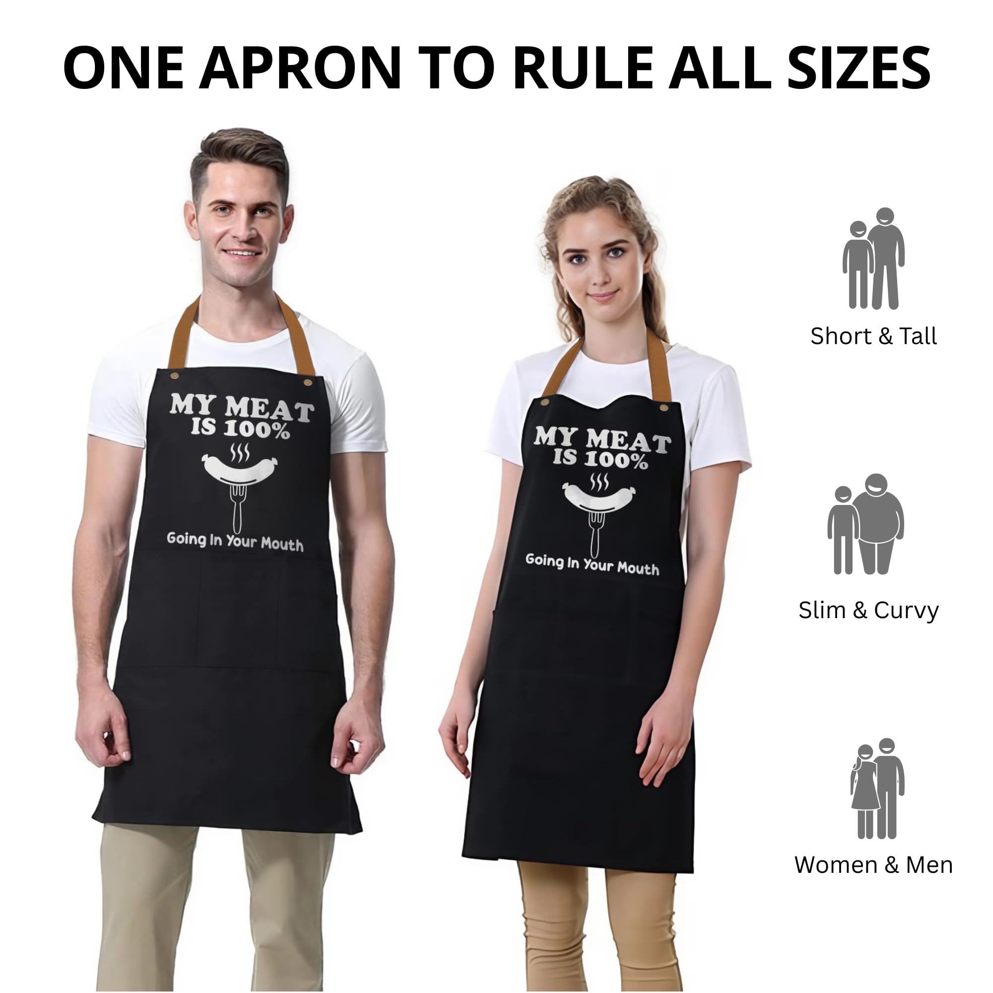 ZYNINORA apron-adjustable-neck-strap fits all sizes for comfort