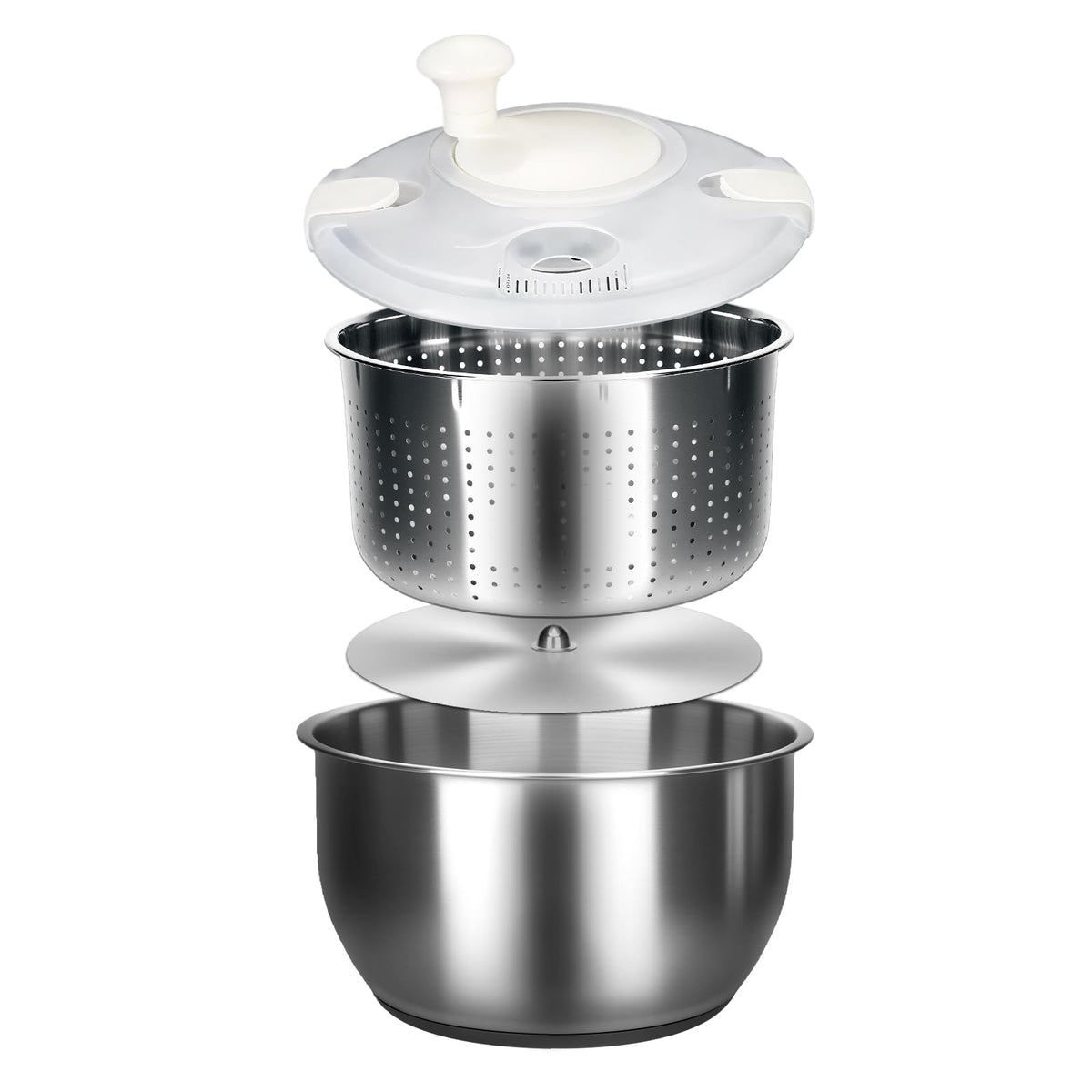 Zypilatsry 6L salad rotator for fast washing and drying greens
