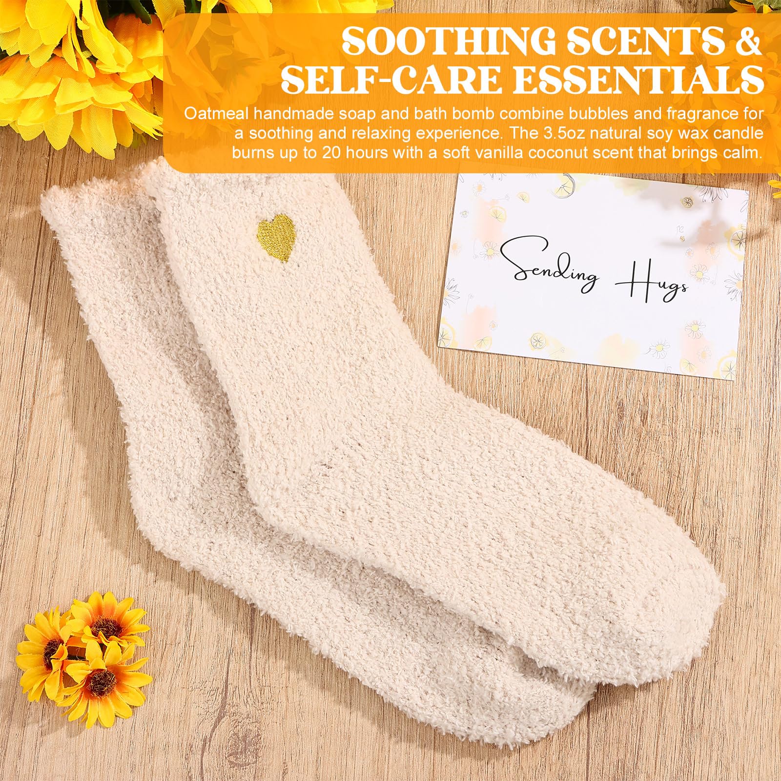 ZYTIN knitted sunflower with uplifting message for encouragement.