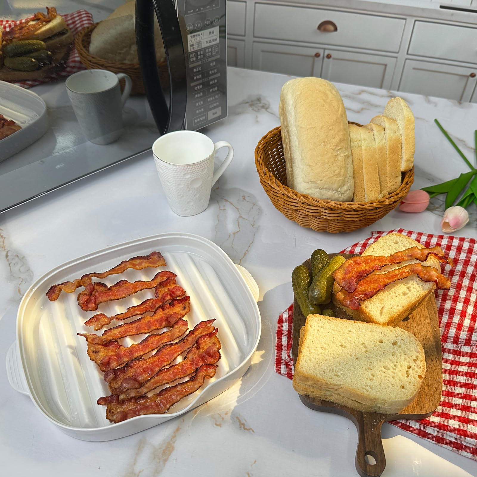 ZYXGOGOGO dishwasher-safe tray with handles for simple removal