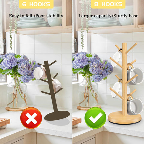 ZYZWTG mug holder tree is quick to assemble with no tools required.