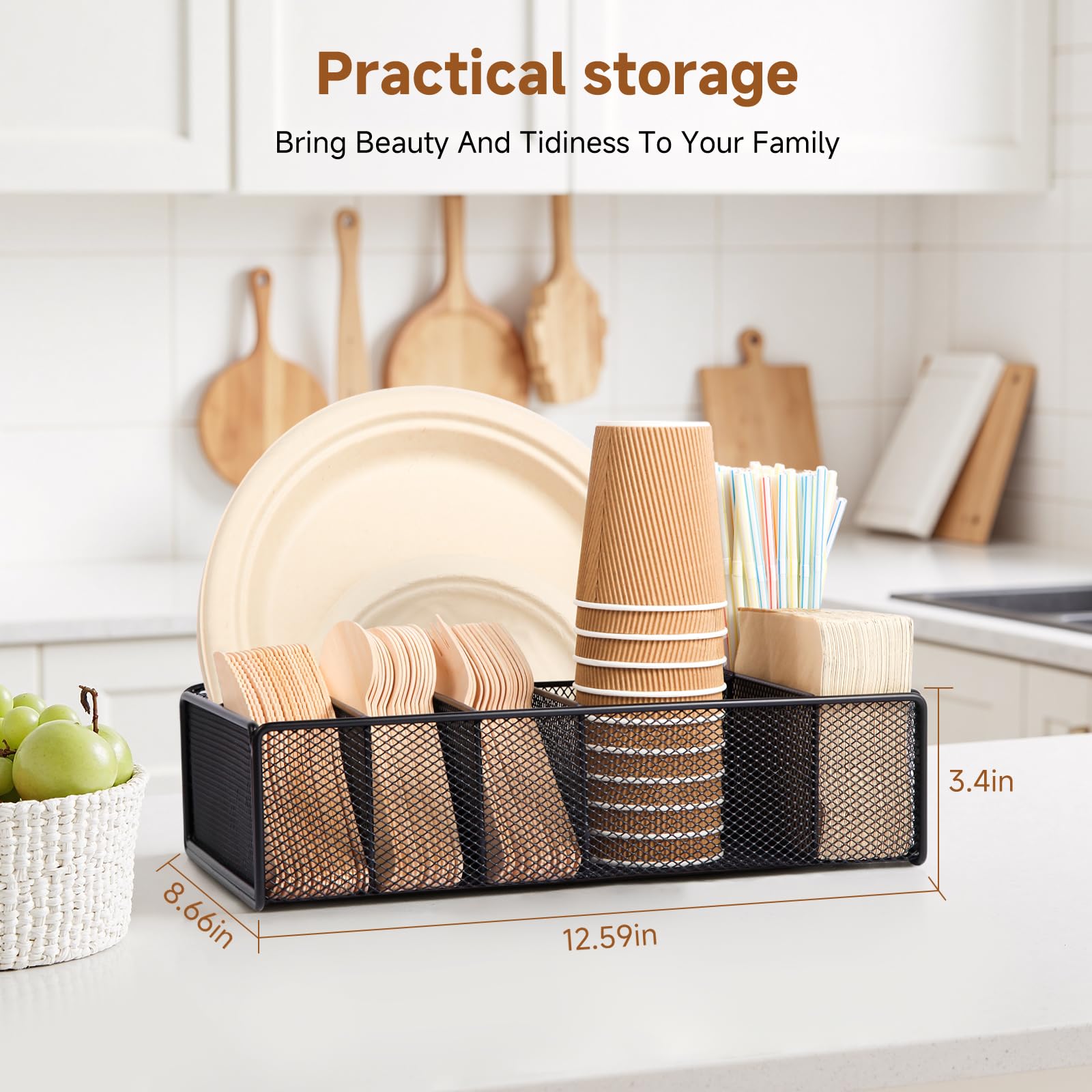 ZZDWLDHA outdoor BBQ counter-top caddy simplifies serving and cleanup.