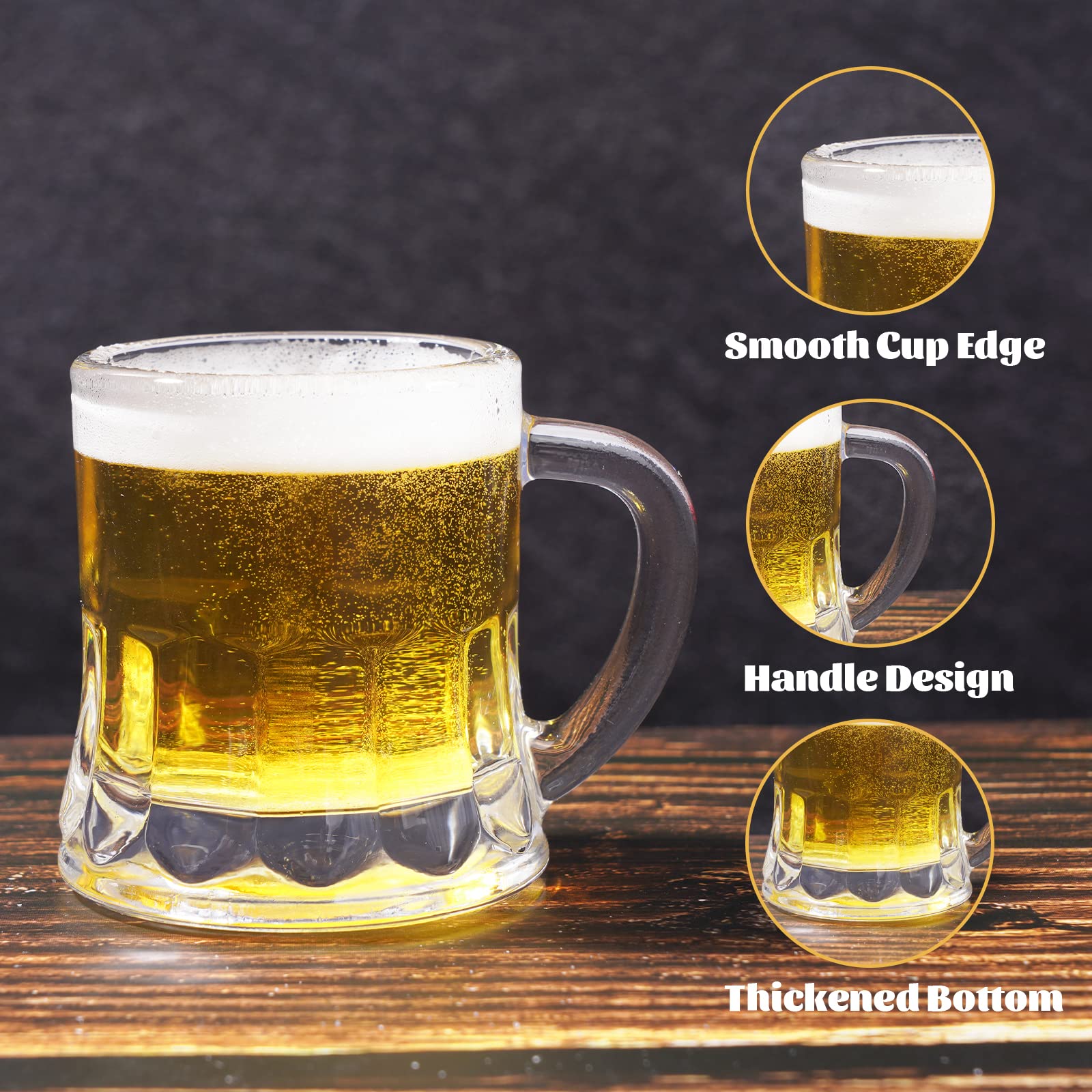 ZZYFGH thick-base mini glasses provide stable placement during festive cheers